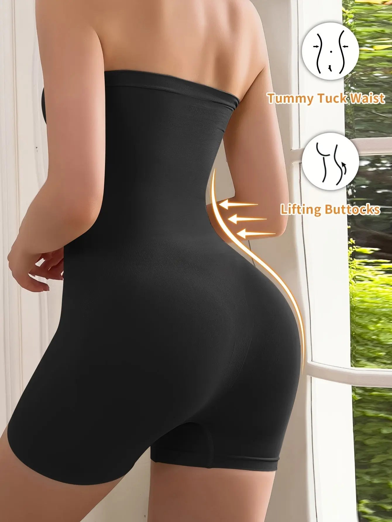 High-Waisted Tummy Control Bodysuit for Women, Sleeveless Bodycon Tube Top with Butt Lift and Shaping MyFave Boutique