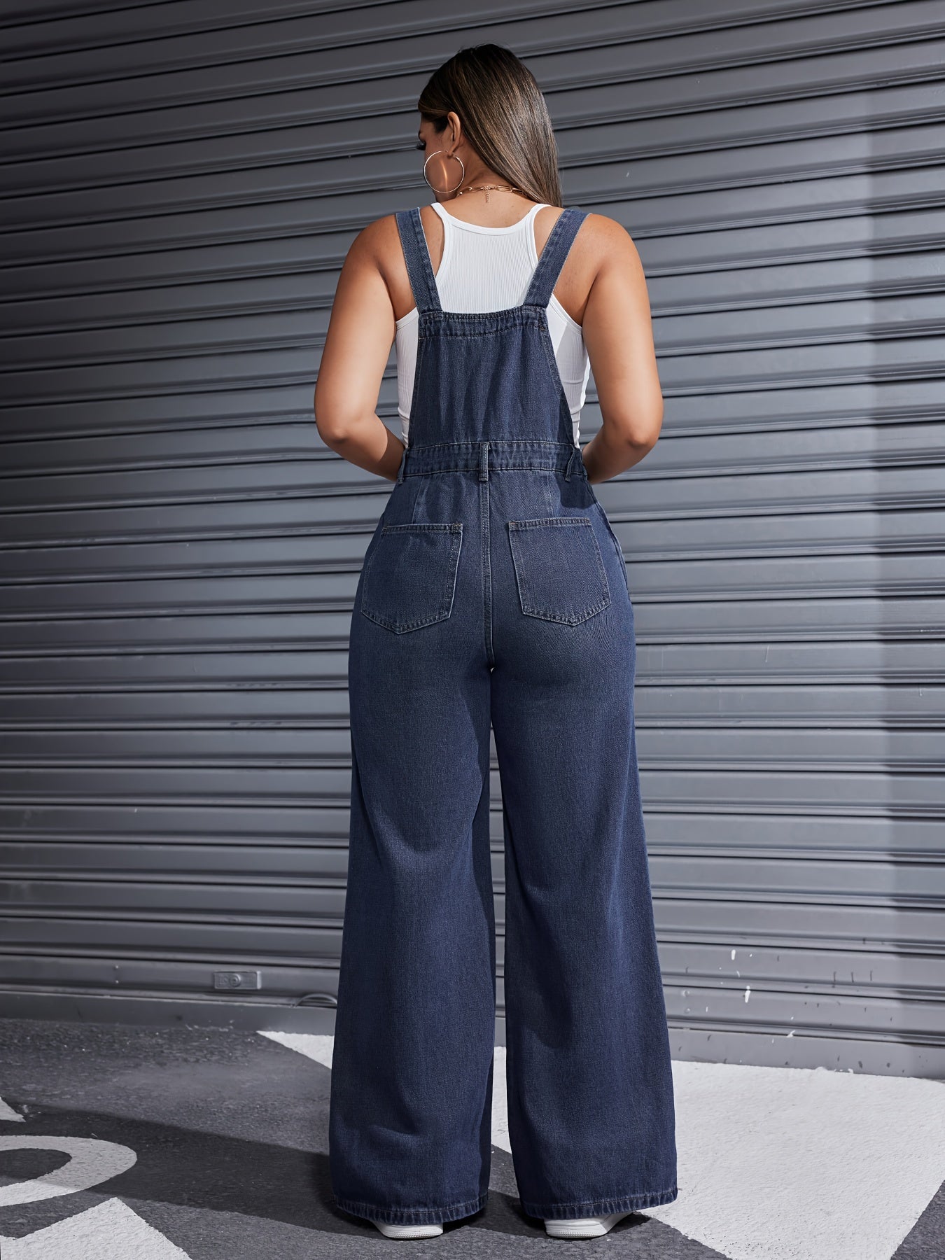 2024 Women's Denim Overalls Casual Loose Adjustable Strap Denim Pant Pant Pant Pocket Denim Overalls Women's Denim Overalls Casual Adjustable Strap Jeans Romper MyFave Boutique